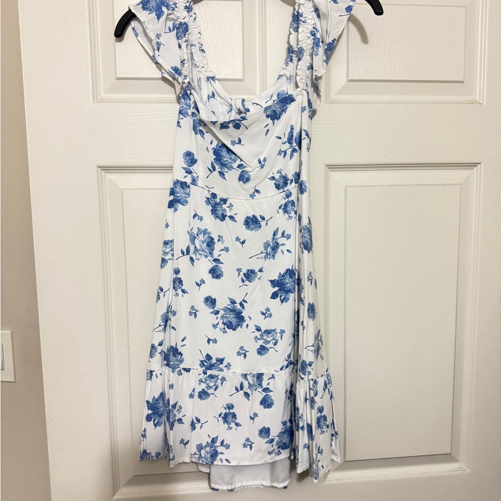 Hollister Blue Floral Mini Dress
